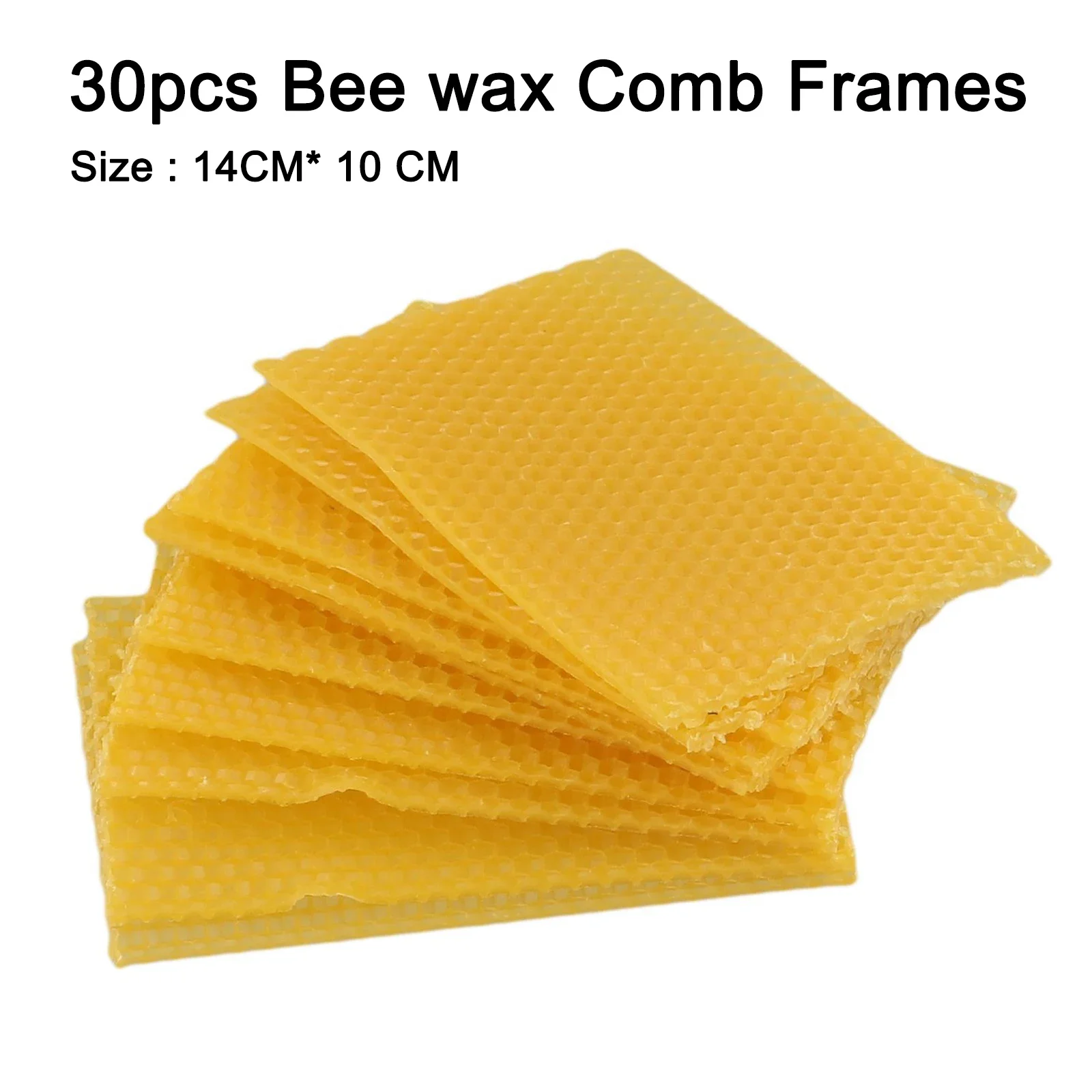 30pc Beeswax Hive Foundation Frames For Honeycomb For Nest Sheet To Promote Efficient Honey Extraction And Brooding