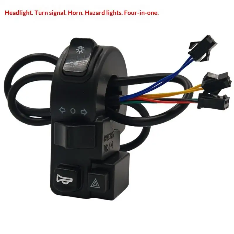 

Electric Vehicle 4-in-1 Waterproof Handlebar Combination Switch Multifunction Horn Controller