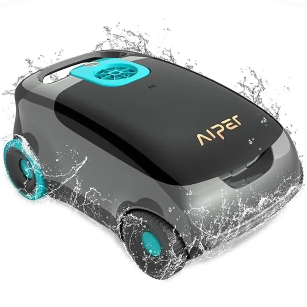 Robotic Pool Cleaner Vacuum Above Ground Pool Advanced Filtration Tri-Motor LED Indicator Efficient Cleaning Lightweight Solid