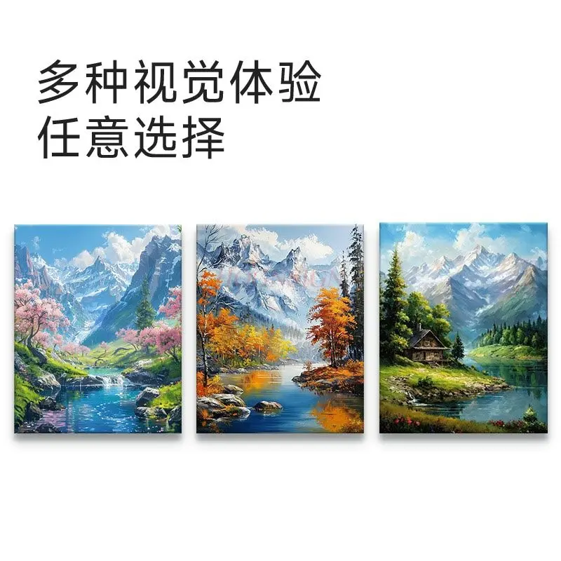 1set Landscape DIY digital oil painting, hand drawn, stress relieving, filling, coloring, decorative painting, acrylic oil