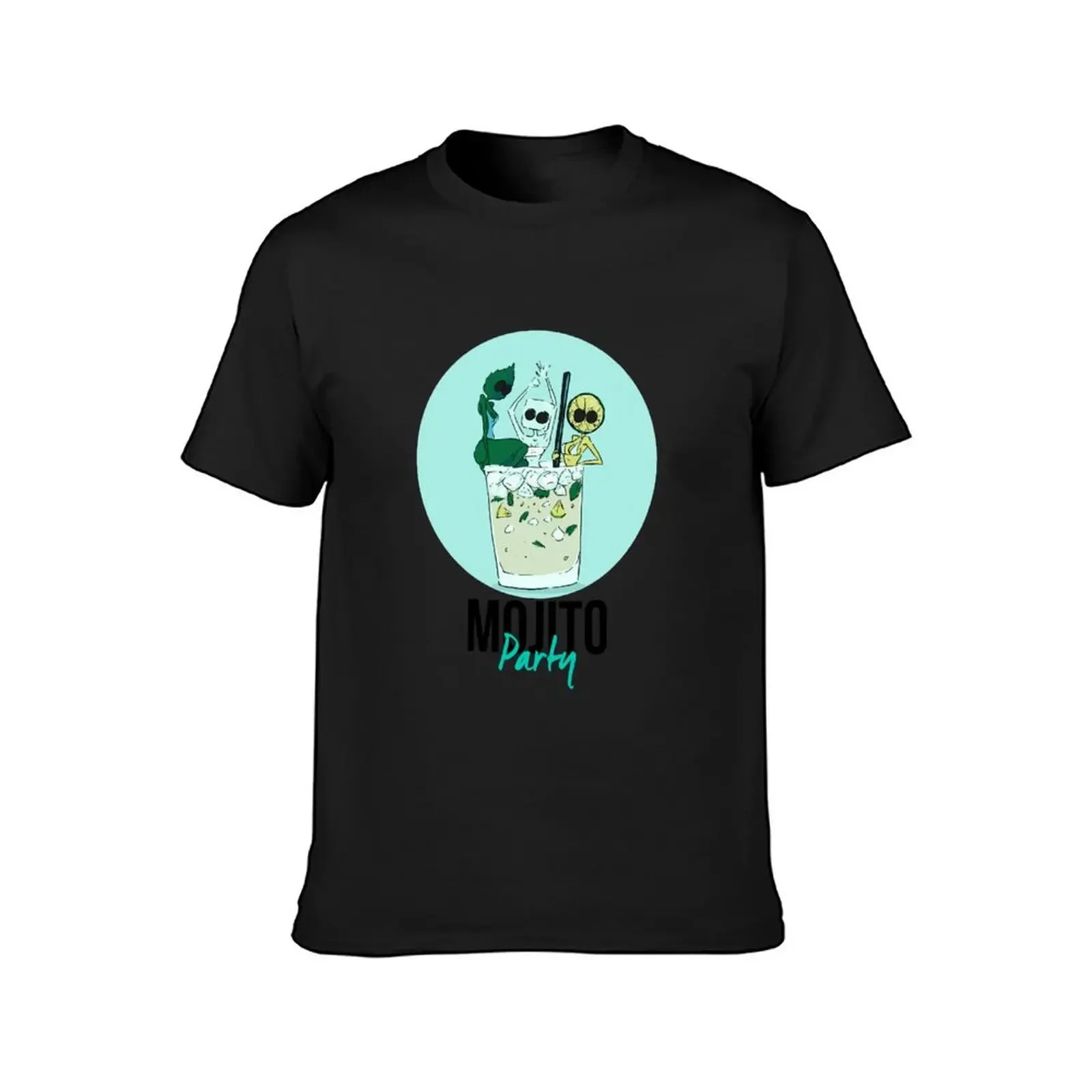 MOJITO PARTY T-Shirt blue archive custom shirt oversizeds men tshirt