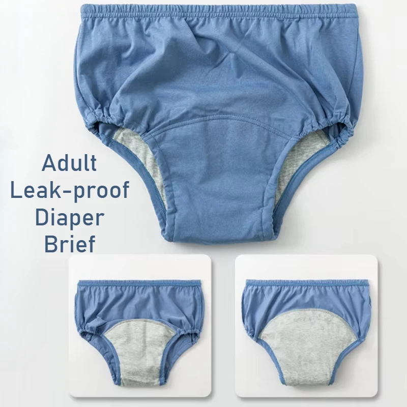 

Elderly Adult Diaper Panties Leak-proof Paralysis Underwear Men Women's Incontinence Antibacterial Washable Boxers Urine Leakage