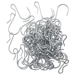 80pcs Stainless Steel S Shaped Hooks 4.5cm/1.77inch Silver S Shaped Metal Hooks Clip Stainless Steel Metal Hangers Key Chain