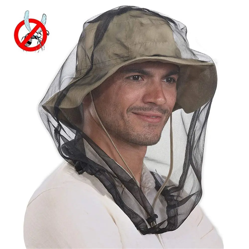 

Bee Protection Face Protector Outdoor Fishing Mosquito Hat Fishing Cap Mesh Hat Head Net Summer