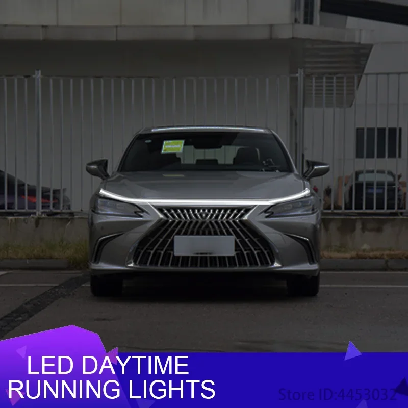 For Lexus is250 460 ct200h gs300 ct nx 200 DRL Scanning Light Car Hood Daytime Running Light LED Strip Accessories 12V 1.5m