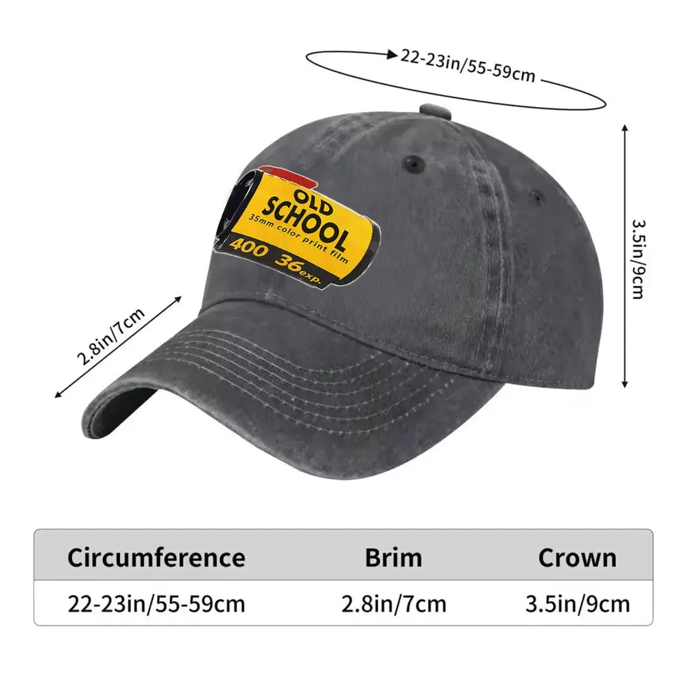 1pc Retro Camera Print Duckbill Cap - Unisex Washed Baseball Hat Suitable for Outdoor Sports, Casual Wear & for Men & Women, Mac