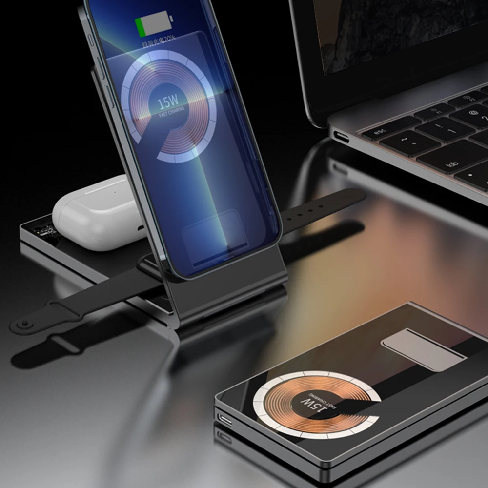 Zhongguo T05 , Ultra-Slim Magsafe transparent wireless charger,fast charging is compatible with apple and Android series