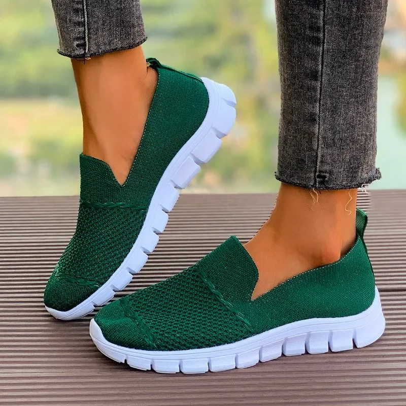 Casual Shoes for Women 2024 Hot Sale Slip-on Women's Vulcanize Shoes Fashion Round Head New Plus Size Light Comfortable Shoes