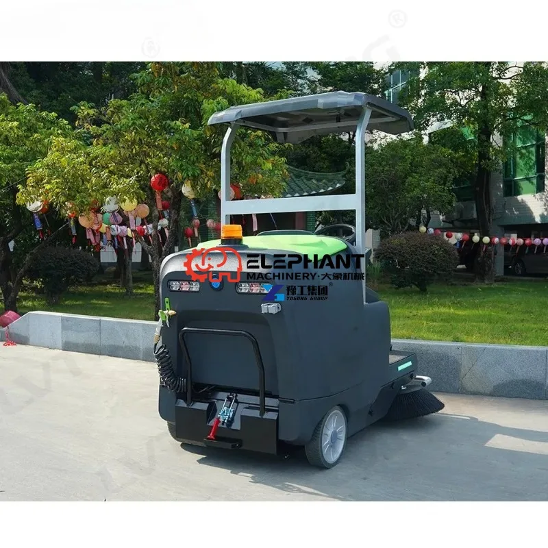 Ride on Industrial Floor Sweeper Machine with Comfortable Seat Sensor Soft Start Operation and Ambient Lighting