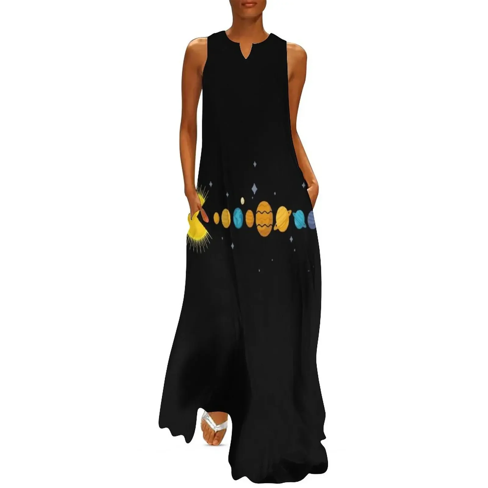 

sonnensystem lustige planeten, sonne und astrologie Long Dress evening dress women Dress