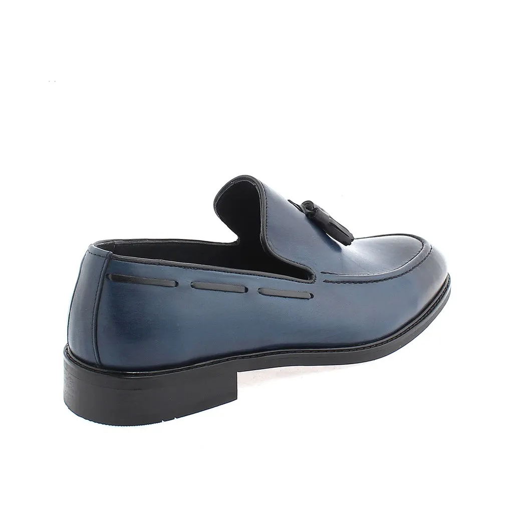 Sepatu Kulit Pria Biru Navy 495-