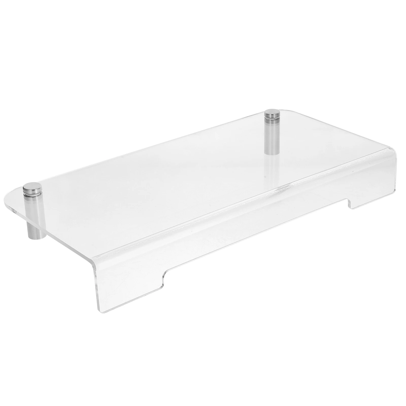 

Desktop Monitor Stand 40x20x5cm Acrylic Metal Riser Laptop Display Rack Office Computer Screen Elevator Storage Desk Shelf