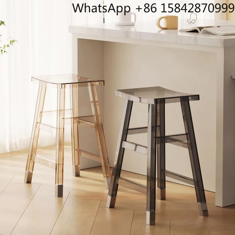 Nordic creative designer transparent bar stool
