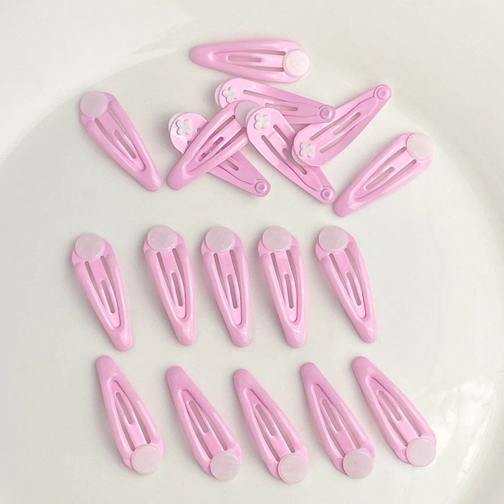 3cm Metal Snap BB Hair Clips with Glue Pad Diy Side Barrettes Mini Hairclip Girls Kids Hair Setting Accessories image 5