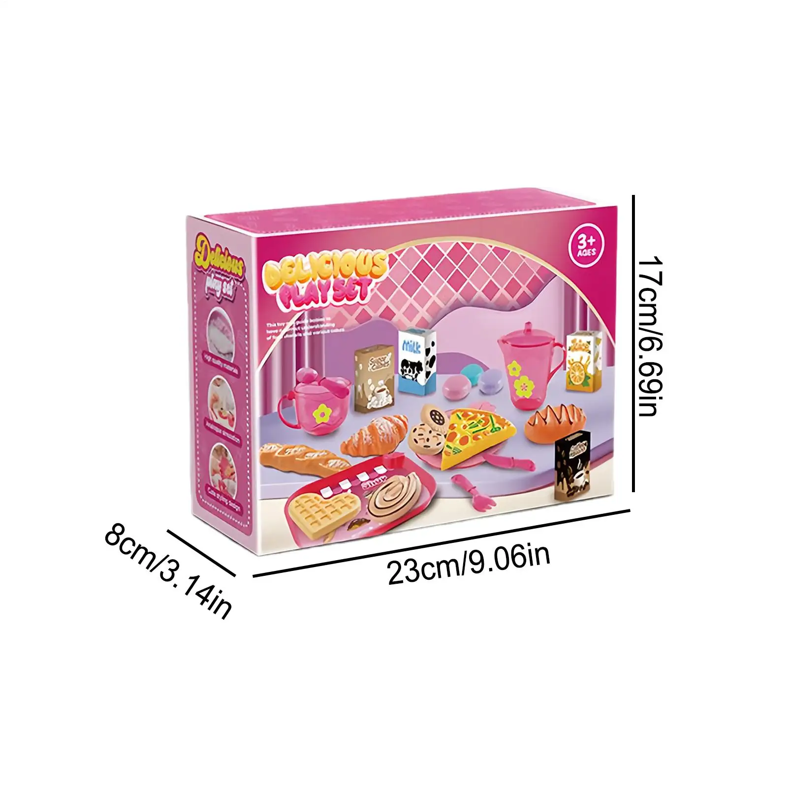 Jouet de cuisine pour fille, jeu de thé réaliste, 33 pièces, ensemble de jeu de cuisine amusant pour garçons et filles, anniversaire, noël, nouvel an, pâques, maison