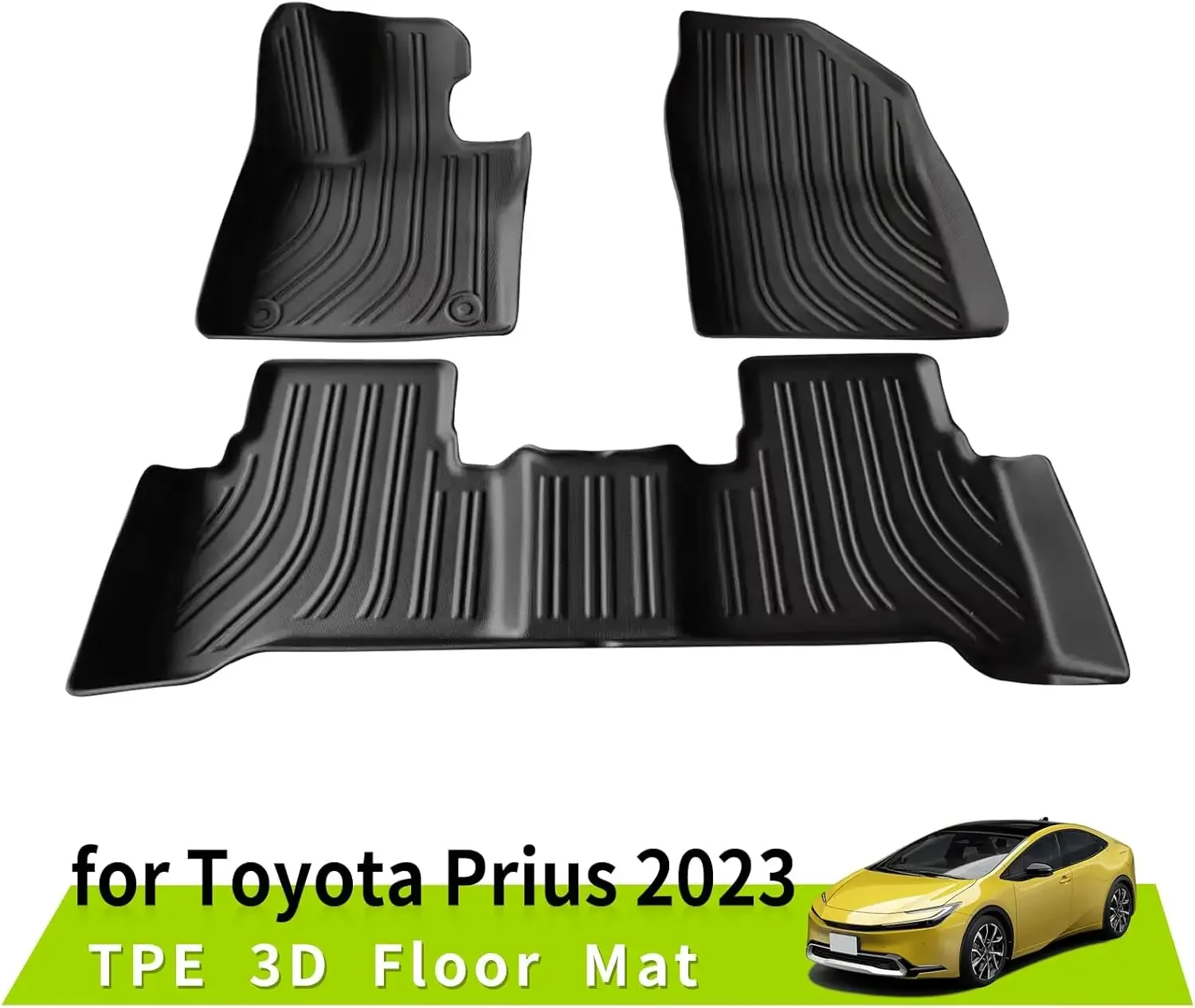 For Toyota Prius 2025 2024 2023 Floor Mats All Weather Floor Liners for Prius Prime PHEV 2025 Accessories All-Season TPE
