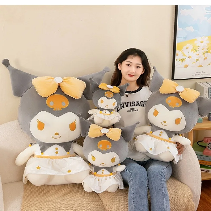 Sanrio New Gilding Kuromi Kawaii Cartoon Plush Stuffed Toys Children'S Dolls Sofa Pillow Girl Bedroom Decoration Holiday Gift