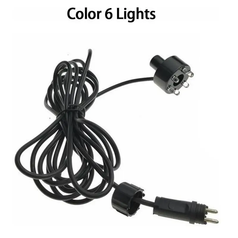 EYFL-6X RGB 6 LED AC12V Water Fountain Light With 2Pin Connection Underwater Pond Lights Water Feature Lights For Pool