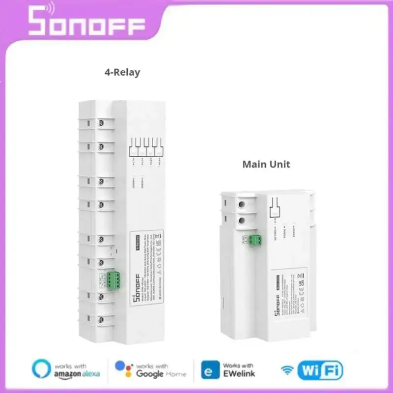 

SONOFF SPM WiFi Smart Stackable Power Meter 20A/Gang SPM-4Relays Overload Protection e-WeLink APP Control SD card Local Storage