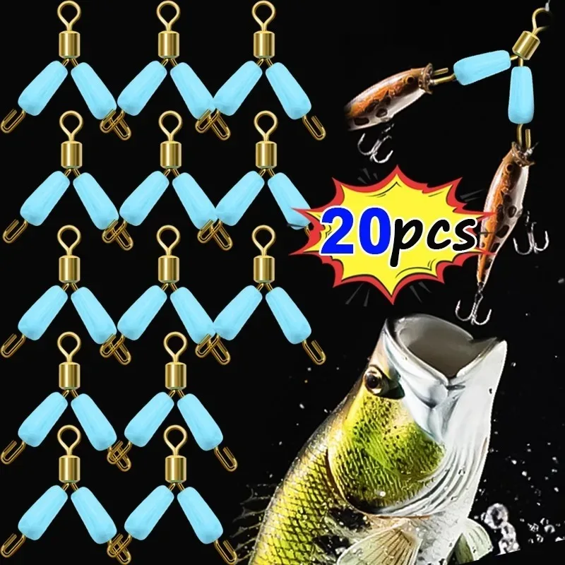 Double Hooks Contactor Device Subline Anti-winding Bifurcation Separator Splitter Space Bean Fishing Line Swivel Tying Tool