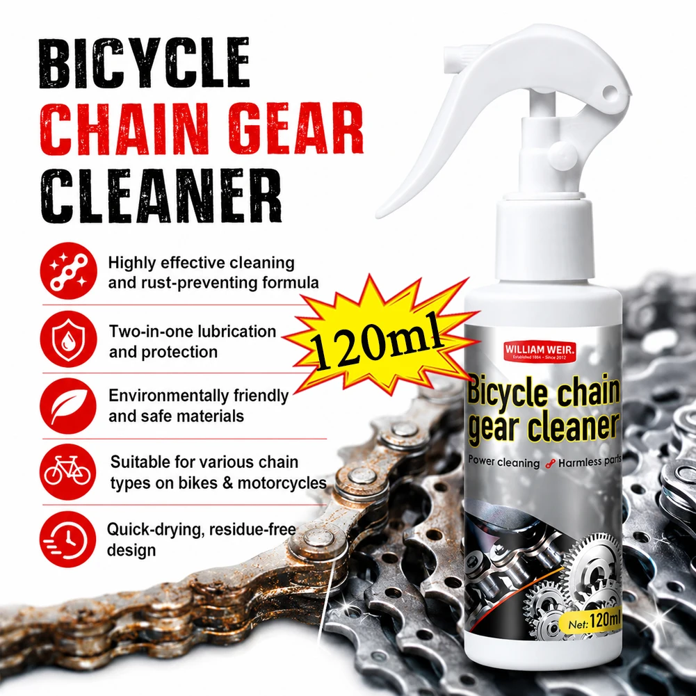 120ml Bicycle Chain Degreaser Motorcycle Chain Cleaner Bicycle Chain Gear Cleaning Spray Bicycle Part Maintenance Agent