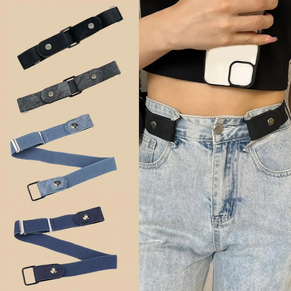 

New Adjustable Stretch Elastic Waist Band Invisible Belt Buckle-Free Belts for Women Men Jean Pants Dress No Buckle Easy To Wear