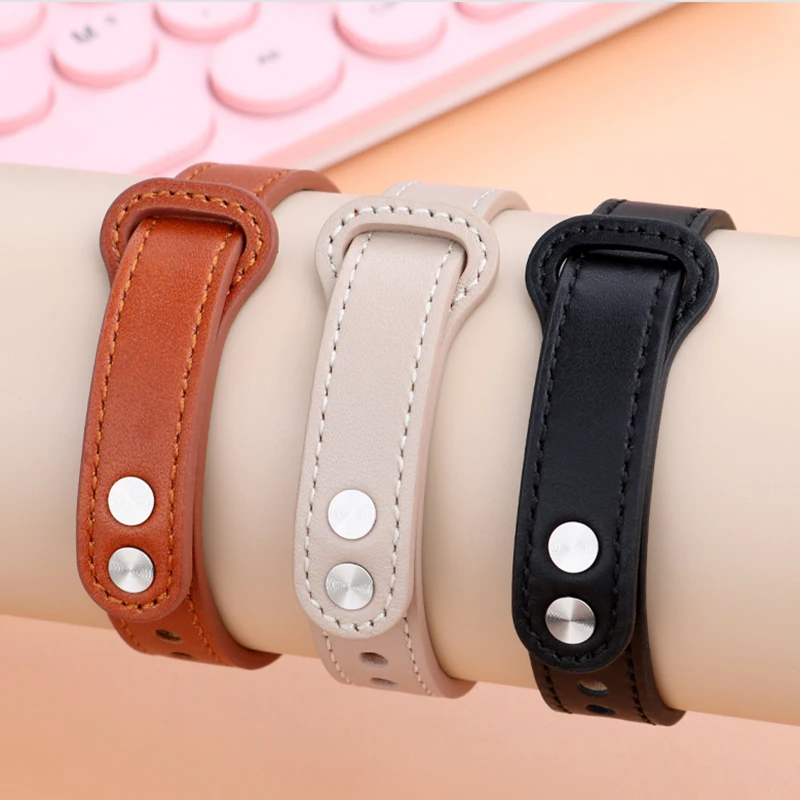 For New Garmin Watch Lily 2 Girls 14mm Genuine Leather Strap Lily2 Instagram Style Fashionable Loop Buckle Cowhide Watch Chain