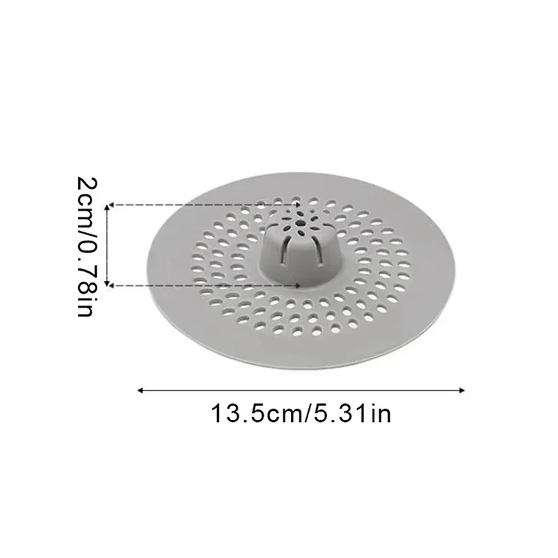 Anti-clog Silicone Drain Mat, Hair Filter Sticker for Kitchen Bathroom, Anti-cockroach Drain Cover view 6