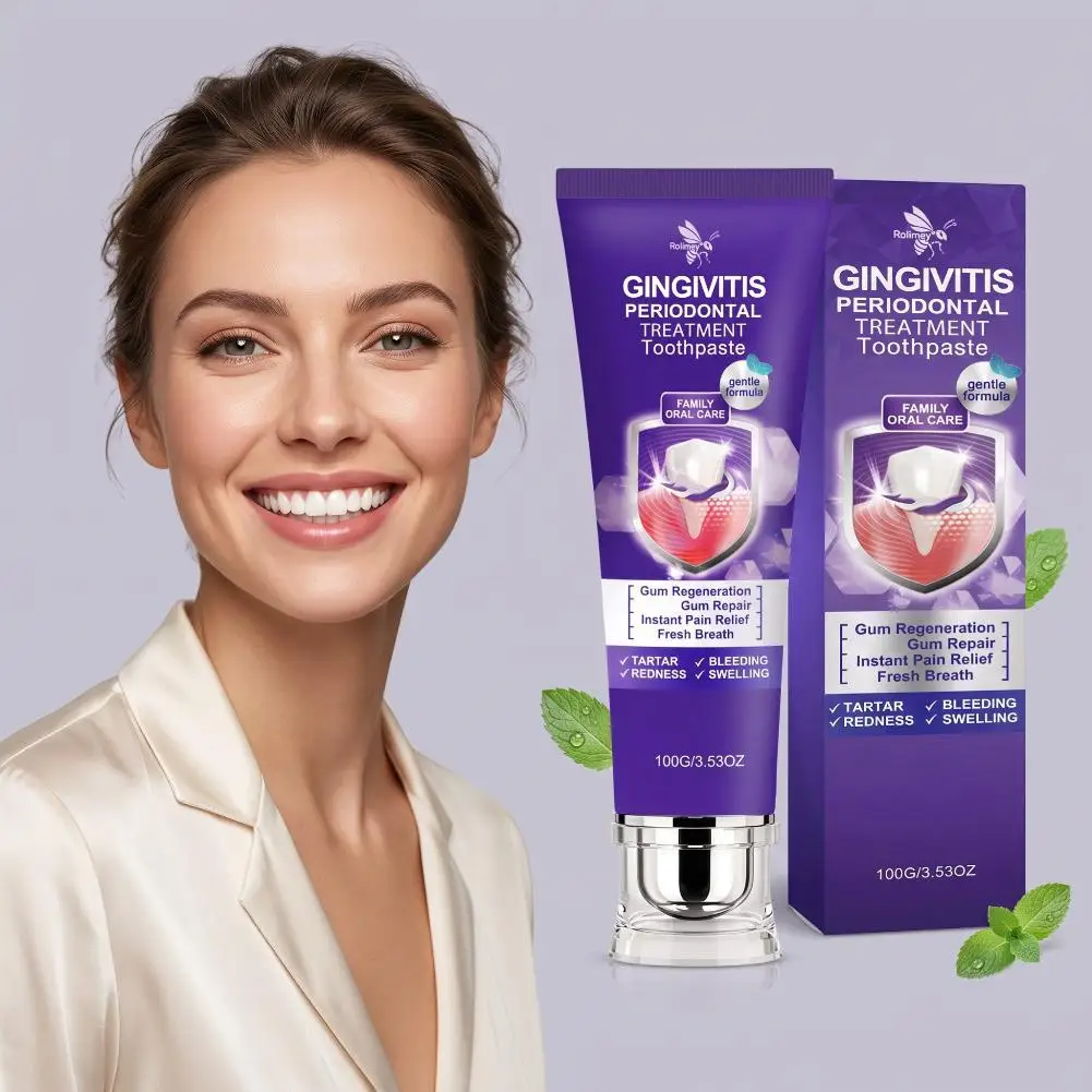 Gingivitis Periodontal Treatment Toothpaste Natural Teeth Whitening Active Gum Recovery Deep Cleaning Long-Lasting Fresh Breath