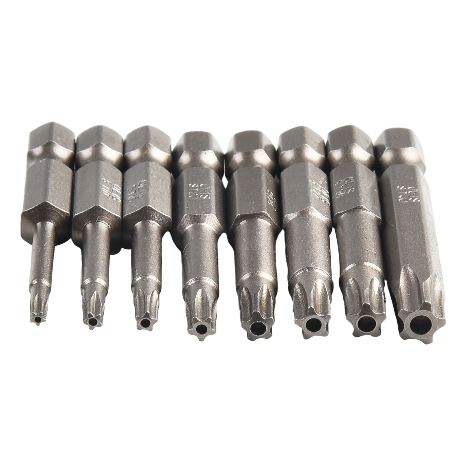 8pcs Torx Screwdriver Bit Five-pointed Star 50mm Length Alloy Steel For Electric Screwdrivers Screwdrivers Drills Hand Tool