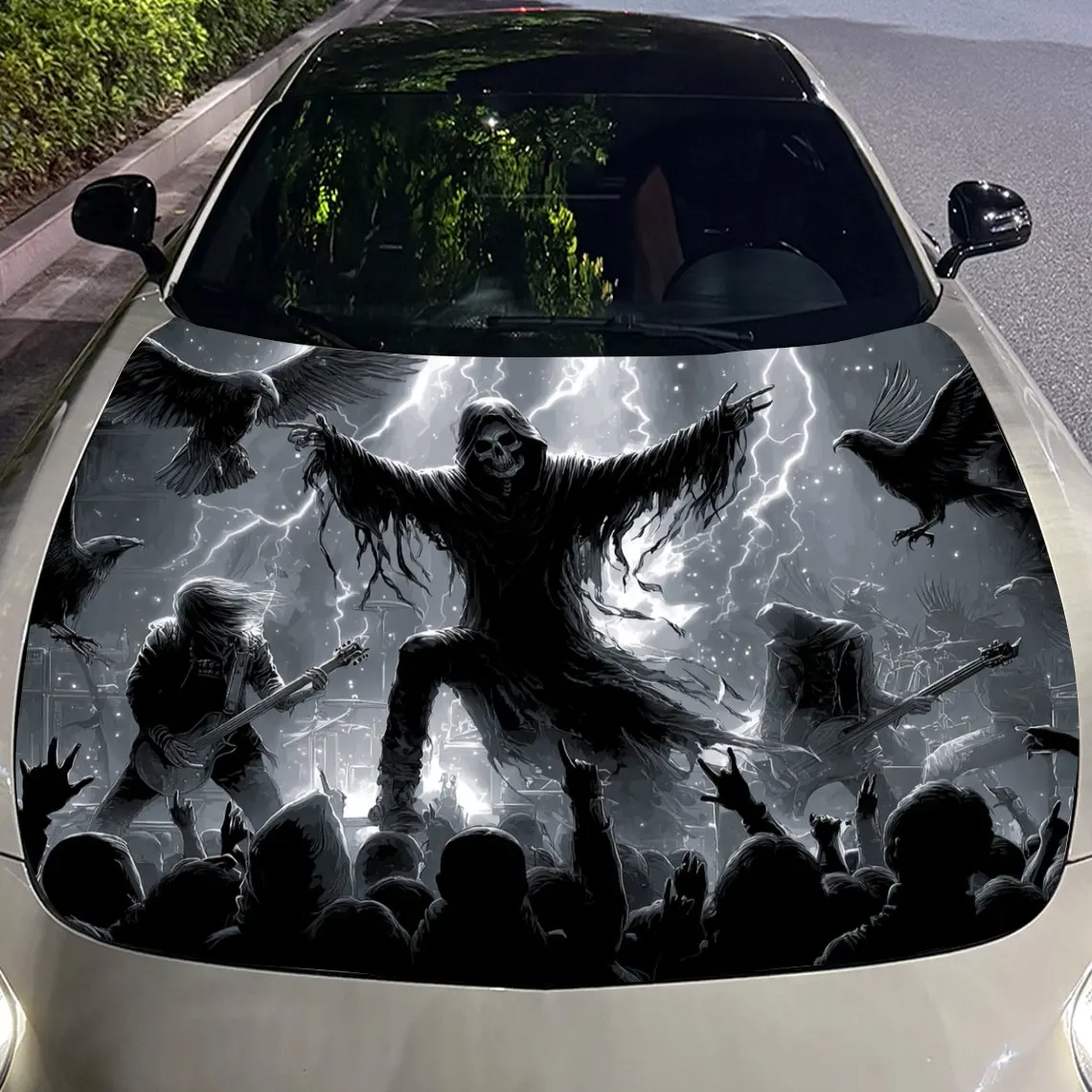 غلاف فينيل للسيارة من Wild Party Live Rock Nether Realm، ملصق غطاء السيارة المقاوم للماء من مادة PVC، عصا ذاتية اللصق مقاومة للخدش