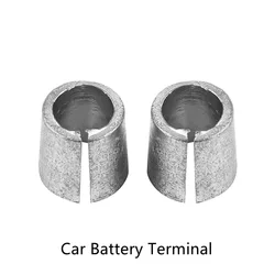 2 Pcs Car Battery Post Adaptors Sleeves Car Battery Terminal Converters Post Adaptors Sleeves Positive Negative Repair Shim
