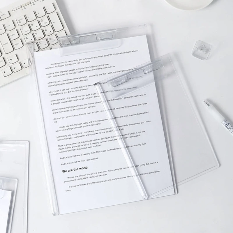 Clear Acrylic Clipboard, Acrylic Clipboard Clipboard Folder Được sử dụng cho Sự kiện Gia đình, Trường học, Người yêu Nghệ