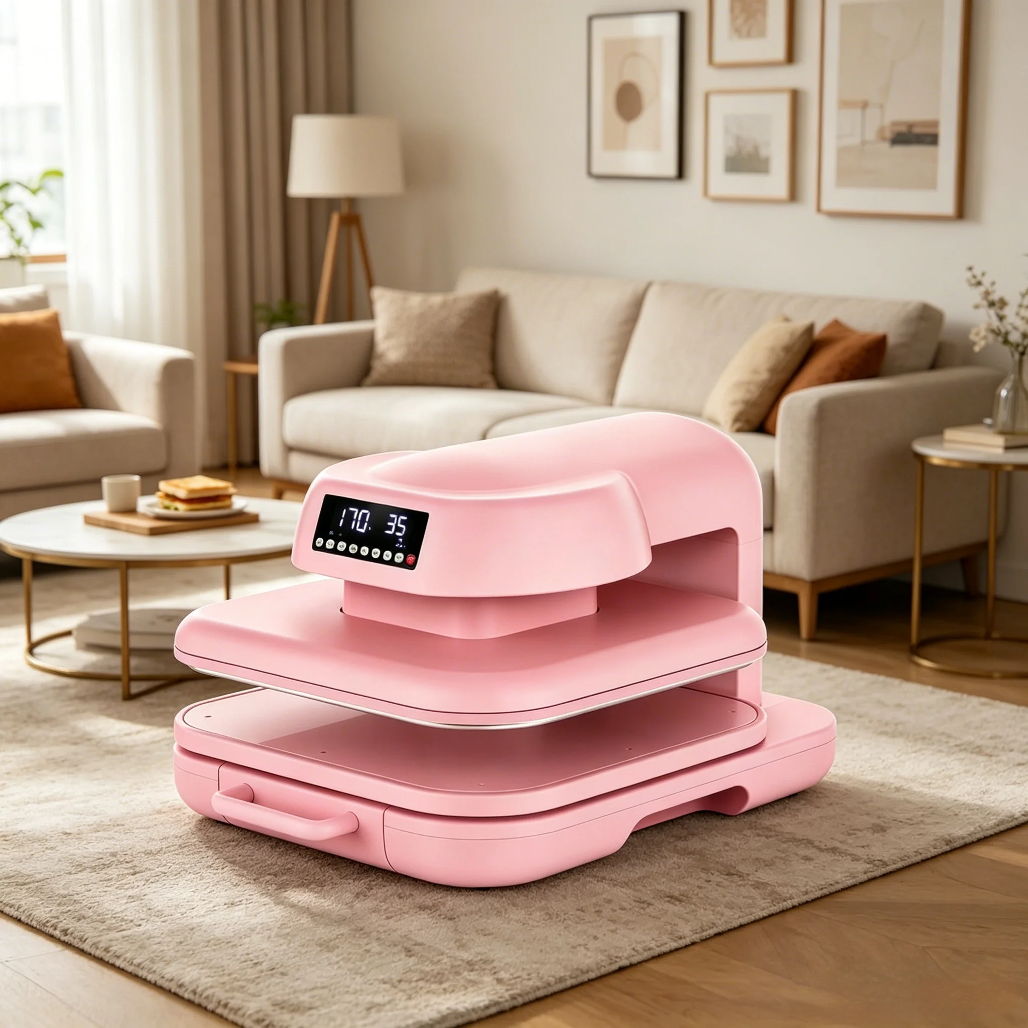 Auto Open Electric Heat Press Machine, Sublimation Heat Transfer Printer For DIY T-Shirt Clothes Printing, Labor-Saving