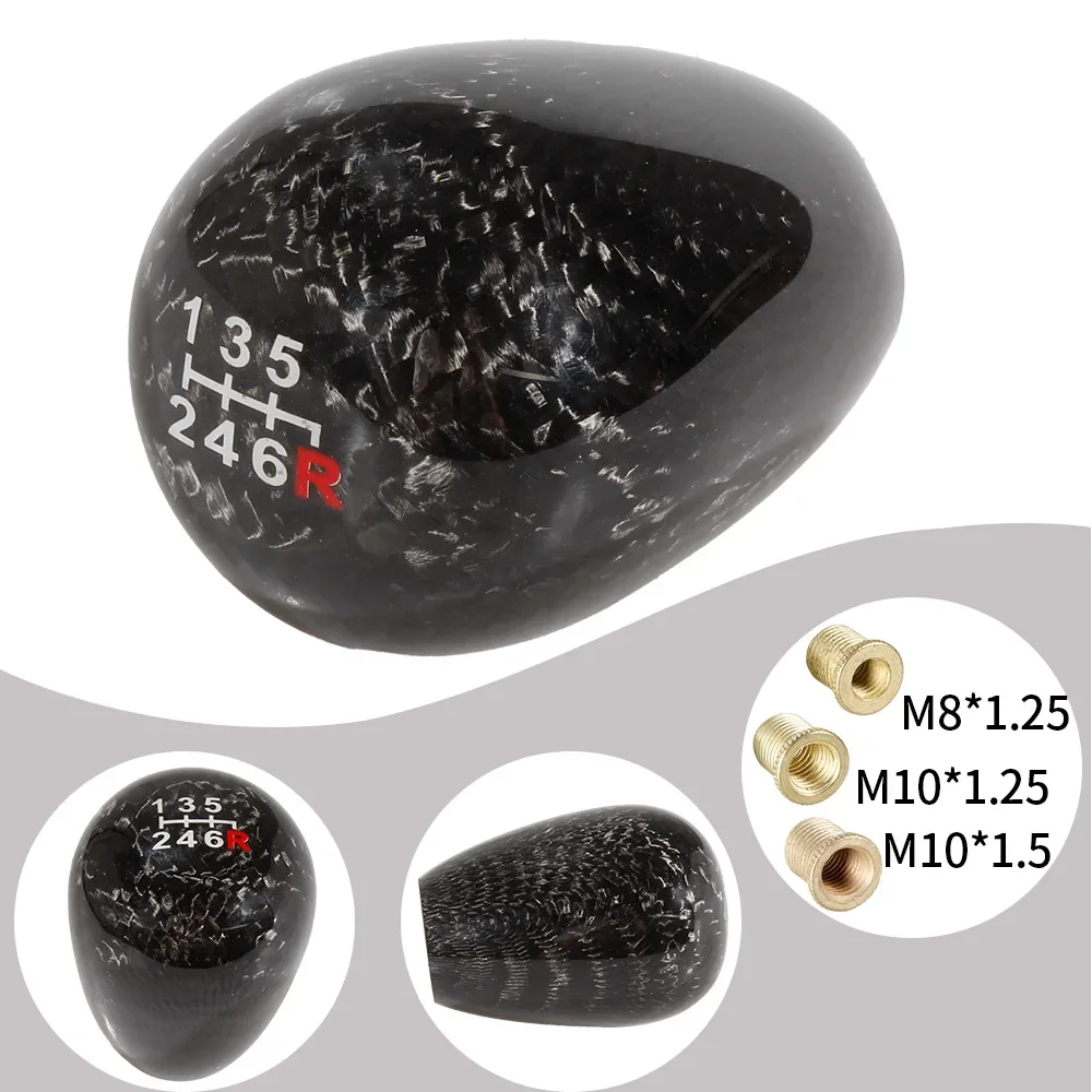 

Automobile Gear Lever Shift Knob Carbon Fiber Gear Head 5-Speed 6-Speed Gear Head Duck Egg Shaped Gear Lever Universal