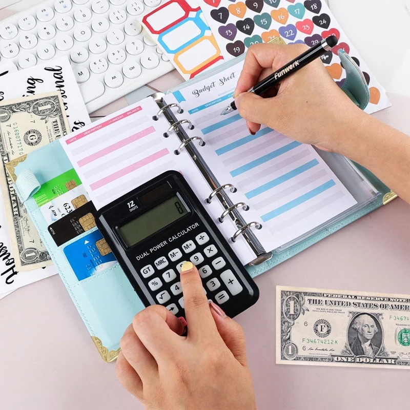 PU Leather Loose-Leaf Orçamento Livro, Color Map Printing Notebook, Hand Binder, A6