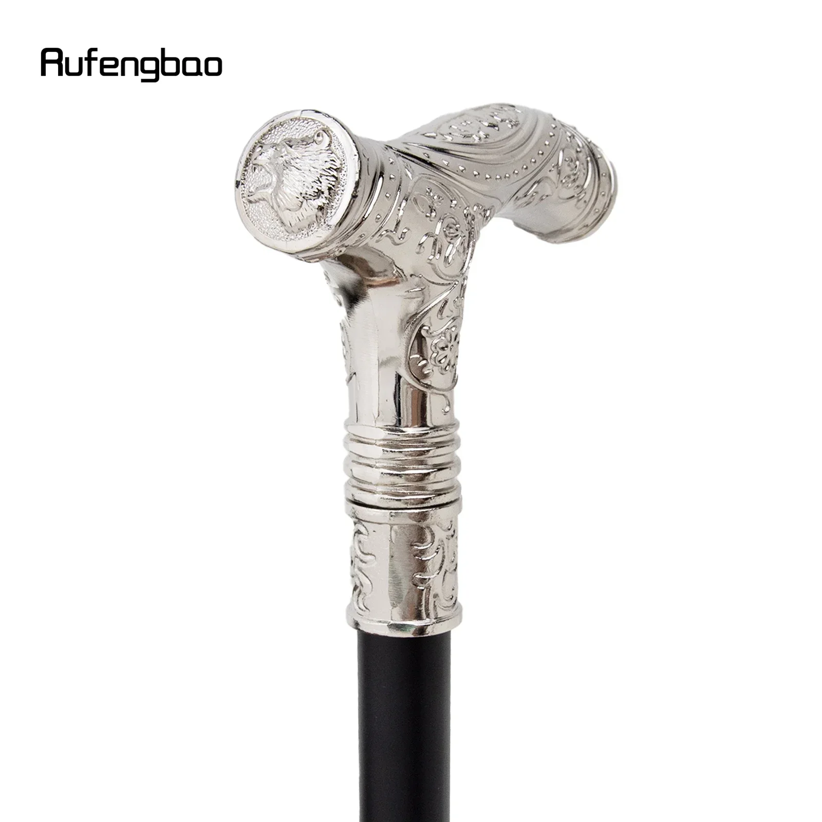 Bastón para caminar de una sola articulación con cabeza de oso rugiente blanco, bastón decorativo para fiesta de cosplay, bastón de moda para Halloween, 93cm