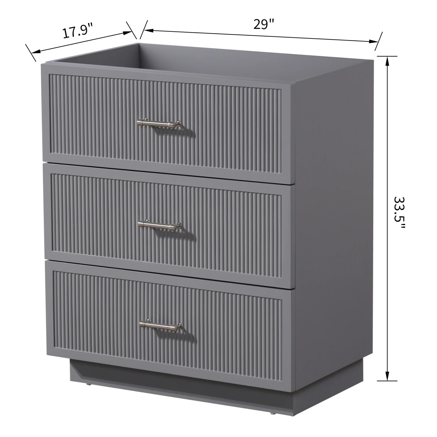 HK2305-30-GY Cabinet - Grey Metal Storage Organizer