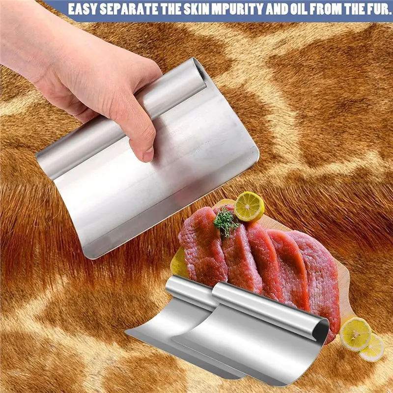 2025 حار نمط 2 قطعة سكين اللحم سكين التحنيط أداة لوازم الفولاذ المقاوم للصدأ الحيوان إخفاء مكشطة اللحم إزالة السيارات سكين