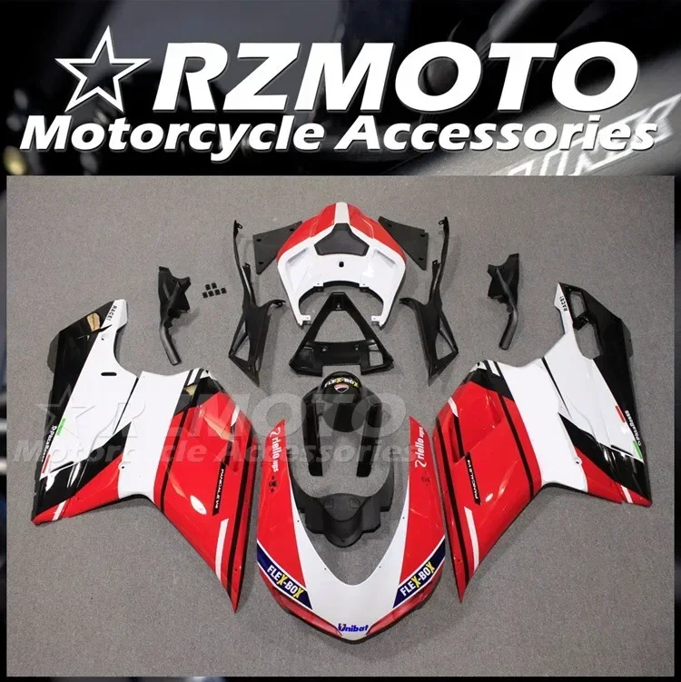 

Новый комплект обтекателей из АБС-пластика, подходящий для Ducati 848 1098 1198 Evo 2007 2008 2009 2010 2011 2012 2013 2014 Комплект кузова красный белый