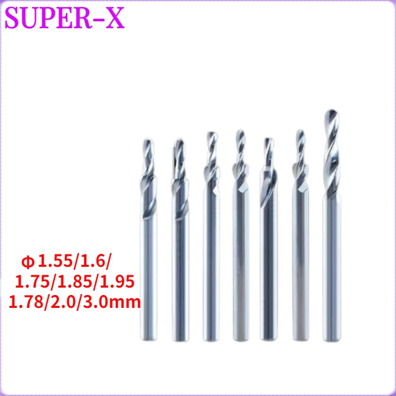 1PCS Dental Tungsten Steel Carbide Drills Burs Used With Lab Pindex Sizes 1.55/1.6/ /1.75/1.85/1.95/1.78/2.0/3.0mm