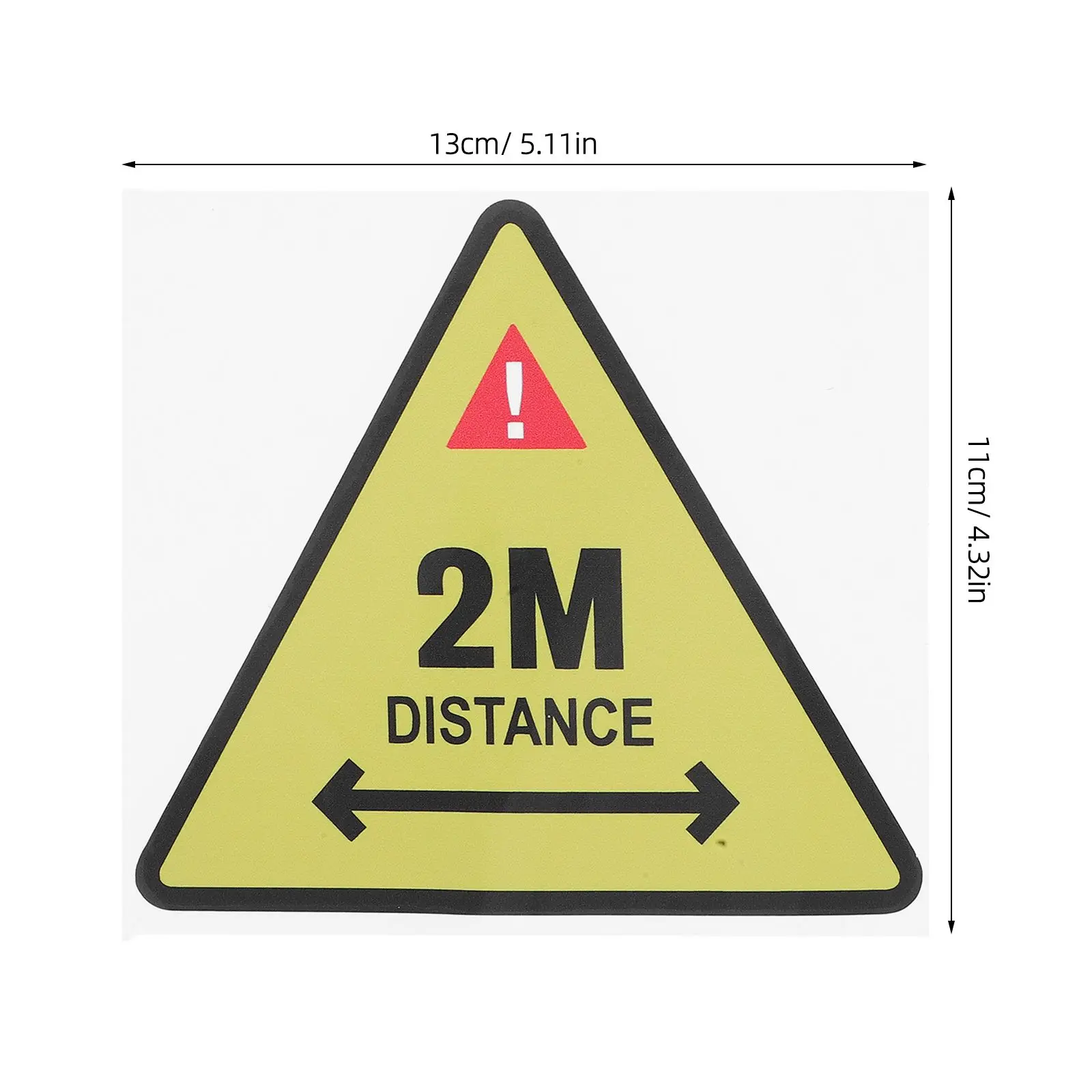 Peringatan Keselamatan 2M Rambu Jarak Stiker Rambu Peringatan Label Tahan Air Adhesi Tinggi Rambu Lalu Lintas