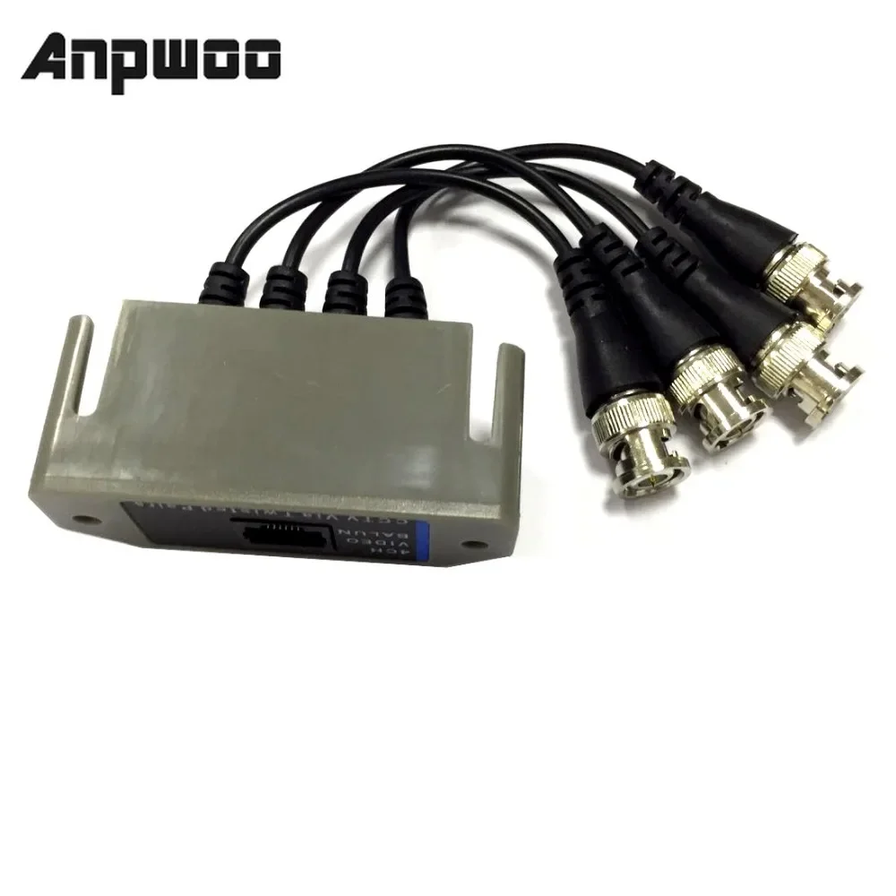 4CH HD Passive Video Balun Transceiver BNC To UTP RJ45 CCTV Via Twisted Pairs for AHD TVI CVI Camera DVR CCTV System