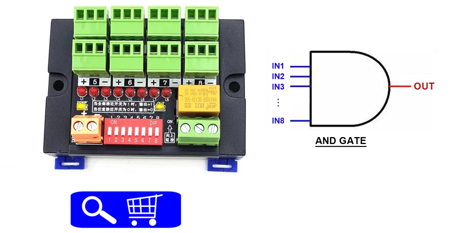 SPS-Eingangsmodul, Klemmenblock, 4, 6 Wege/Kanäle, fotoelektrischer Näherungsschalter, NPN, PNP-Sensor, 3 Drähte, Umwandlung, Transferplatine – Detail 17