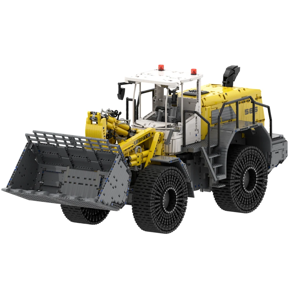 Nouveau Bulldozer pneumatique Liebherr L586 de haute technologie, énorme chargeur sur pneus, chariot élévateur, Kits de modèles de véhicules d'ingénierie, blocs de construction, jouet