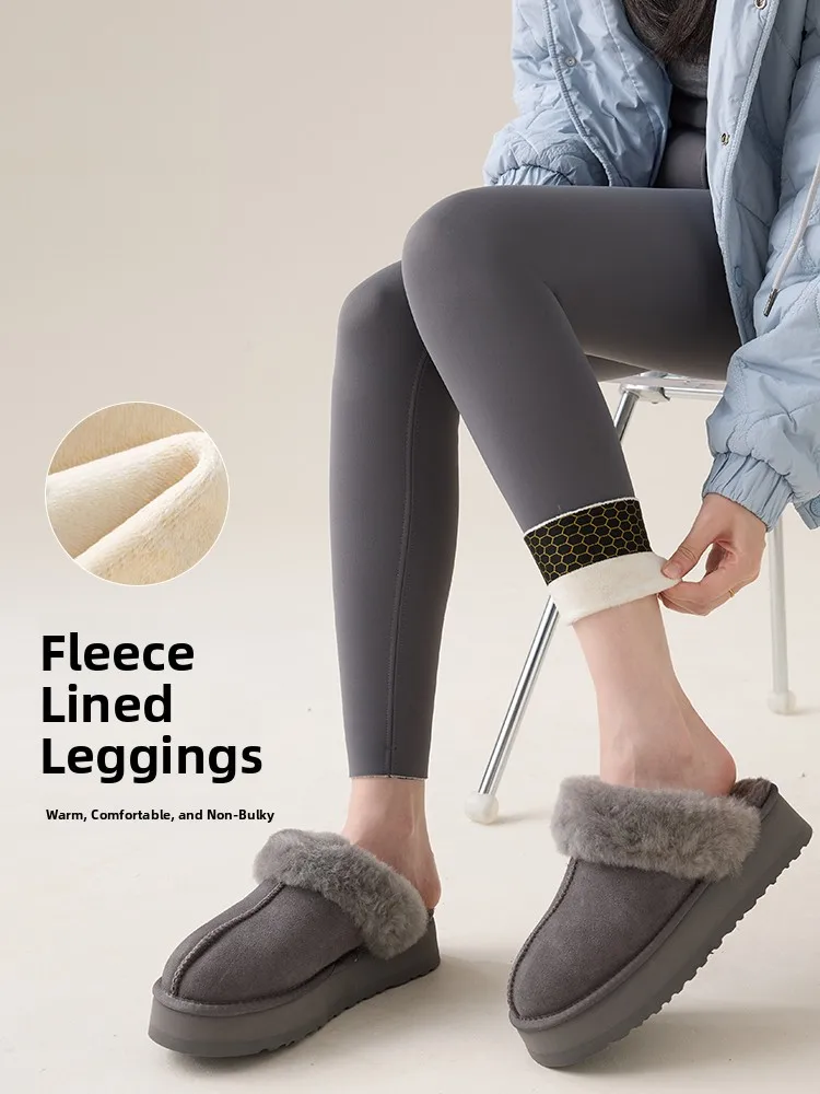 

Брюки для йоги на подкладке для похудения, высокая талия, контроль живота, теплые, не объемные ковчег, дизайн кожи, зимняя мода, большие размеры для женщин