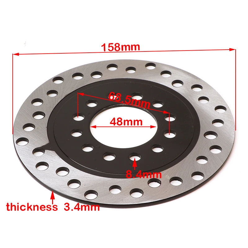 160MM Front & Rear Brake Disc Rotor Set for 125cc-250cc Quad Pit Dirt Bike ATV UTV - Universal Fitment