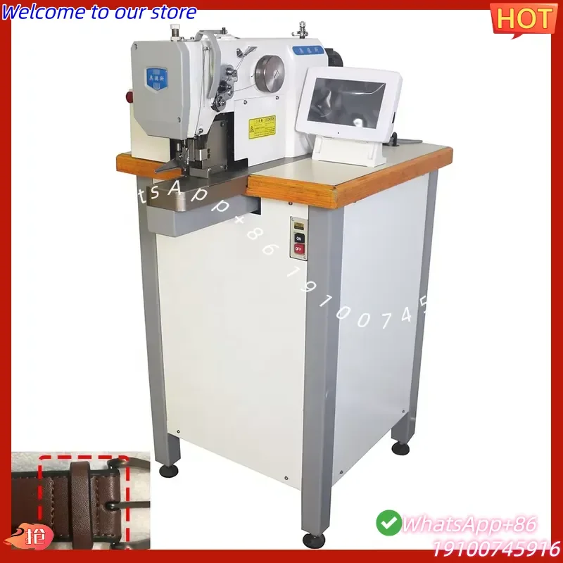 2026Hot New Programmable Automatic Flat-Bed Belt Buckle Component Lock Stitch Sewing Machine with Motor and Gear for Leather