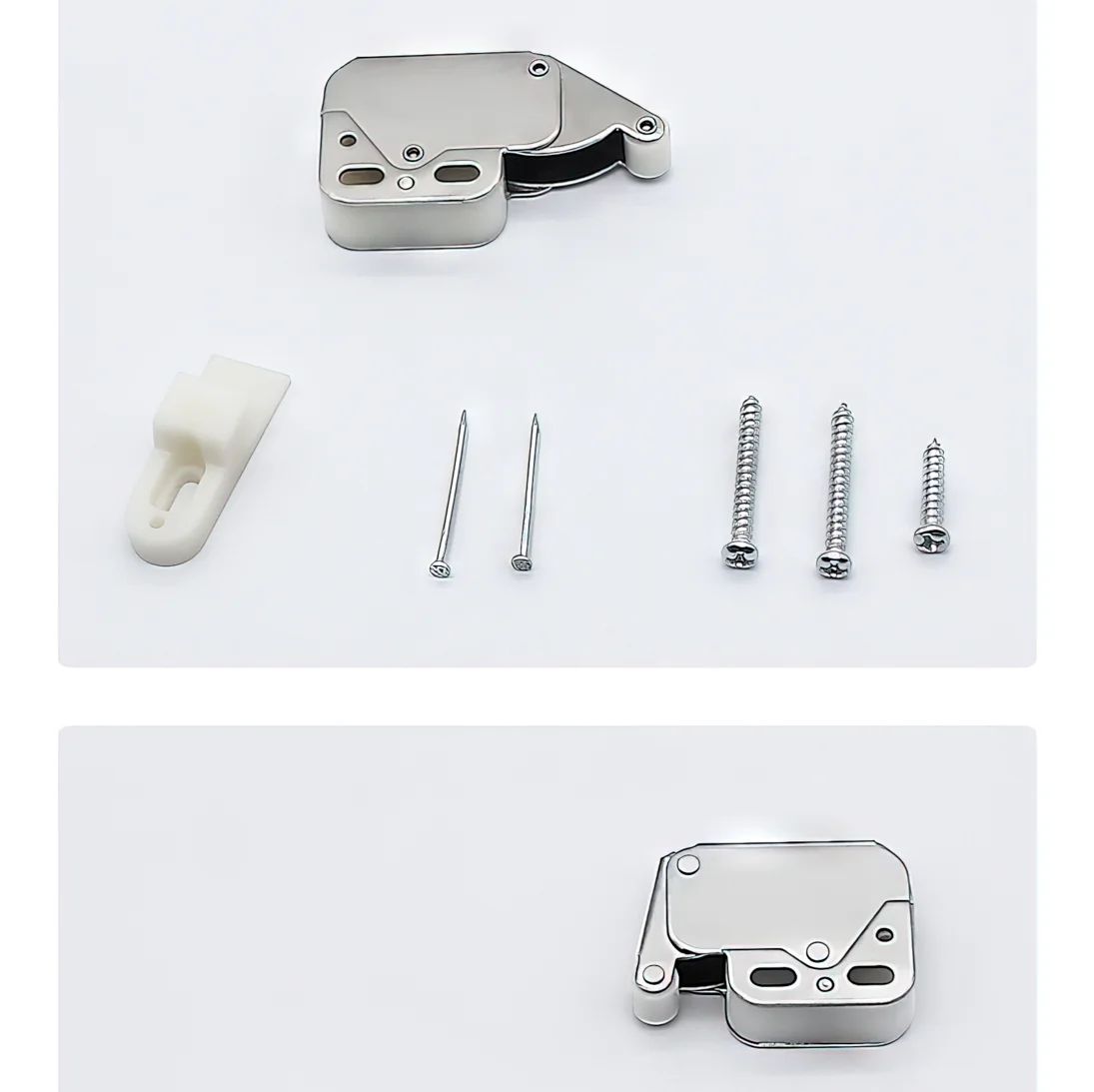 4 مجموعات صغيرة تعمل باللمس مزلاج التلقائي الربيع دفع الصيد ترتد قفل لمجلس الوزراء خزانة الأبواب الأثاث الأمن قفل 49 X28mm