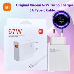 100% Original EU 67W Fast Charger for Xiaomi Poco X3 GT F3 GT Poco X4 Pro 5G & Mi Mix Fold Mi 11 11pro 11 Ultra 12 12X 13 Lite